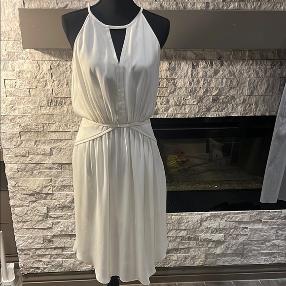 Banana Republic White Cut Out Halter summer dress size 6 - Picture 1 of 12